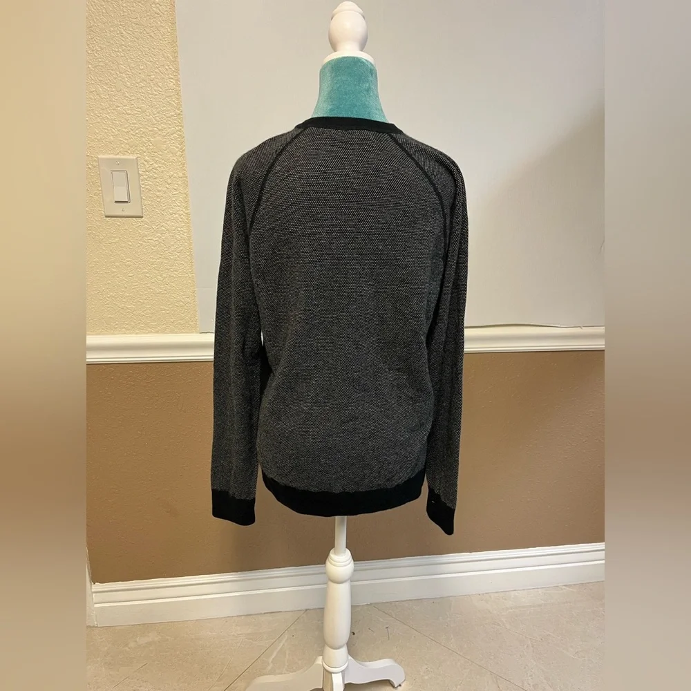 Vince Birdseye Wool & Cashmere Sweater – Gray & Black –‎ Size S